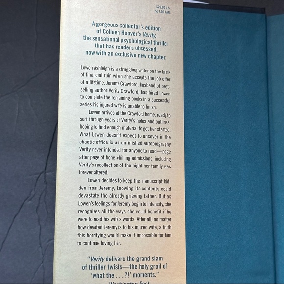 Verity: A Novel by Colleen Hoover | Fiction, Thriller | Hardcover Book - Picture 3 of 10